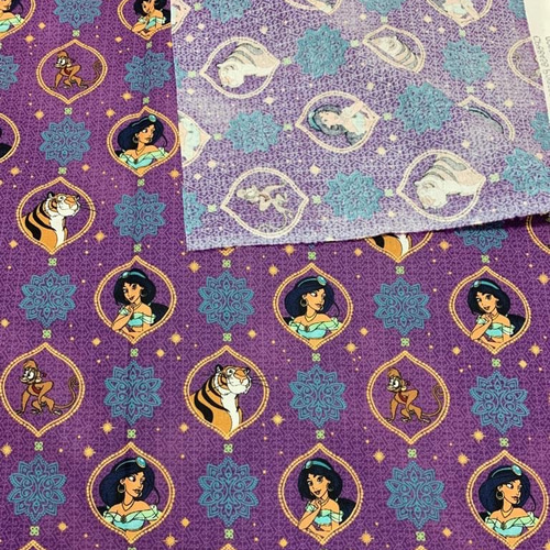 売り尽くし】USA輸入キャラクター生地 Disney アラジン・プリンセス