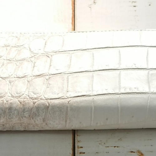 ワニ革長財布 クロコダイル 本革 ヒマラヤホワイト MGSABLE 長財布 クロコダイル レディース メンズ ヒマラヤ