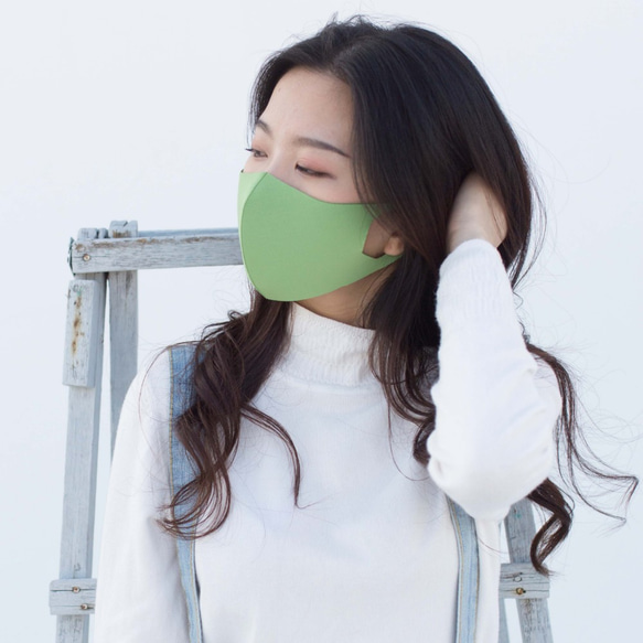 Prodigy│《綠M》極致柔軟3D立體防曬透氣口罩 第3張的照片