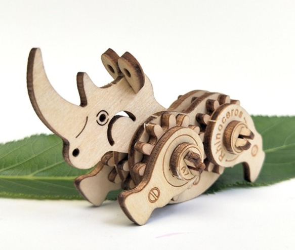 DIY動態木模-犀牛、木工手作、最佳送禮小物 第1張的照片