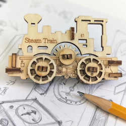 DIY動態木模-蒸氣火車、木工手作、最佳送禮小物(古董火車) 第1張的照片