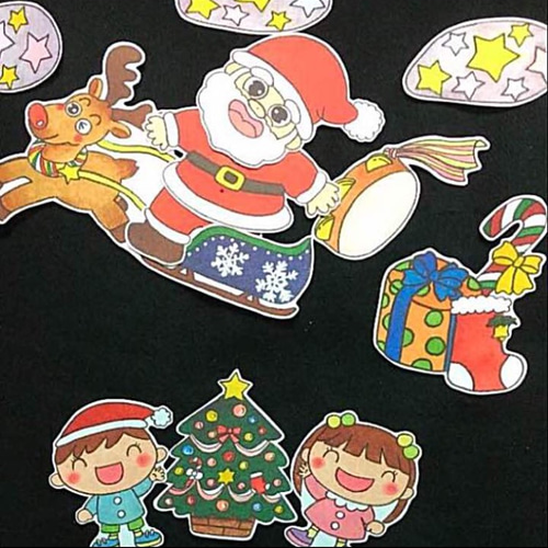 サンタクロースパネル プレゼントを開けてみよう【クリスマス時期に最適