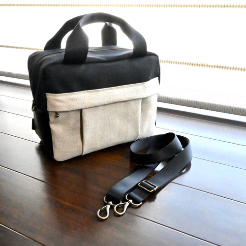 色が選べる♡シックな大人のリュックサック［横型］［内布付き］/斜め