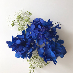 ディープカラー花ピン５本セット/紺 2枚目の画像