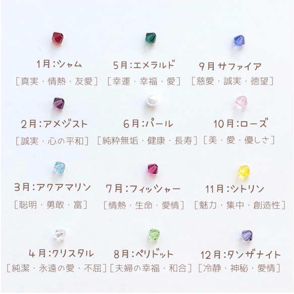 【誕生月ゴールド】選べるイニシャル 誕生月カラー チェーンリング（指輪） 4枚目の画像