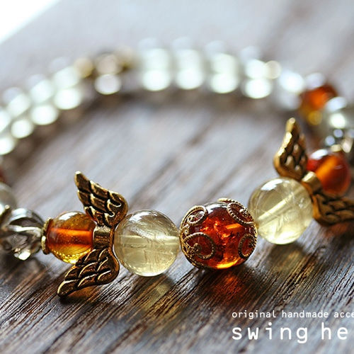 大天使ウリエルのブレスレット / 天然石 / カーネリアン / シトリン