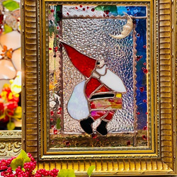 ステンドグラス パールミモザ ガーランド 【受注作品】 ステンドグラス ガーランド パールミモザ【受注作品】 ガーランド