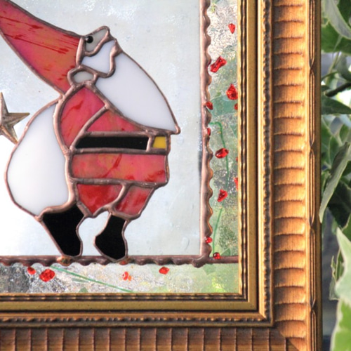 ステンドグラス サンタクロース星に願いを その他インテリア雑貨