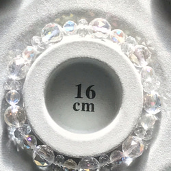 キラキラ水晶 デザインブレスレット 綺麗に輝くカットレインボーオーラクリスタル 9枚目の画像