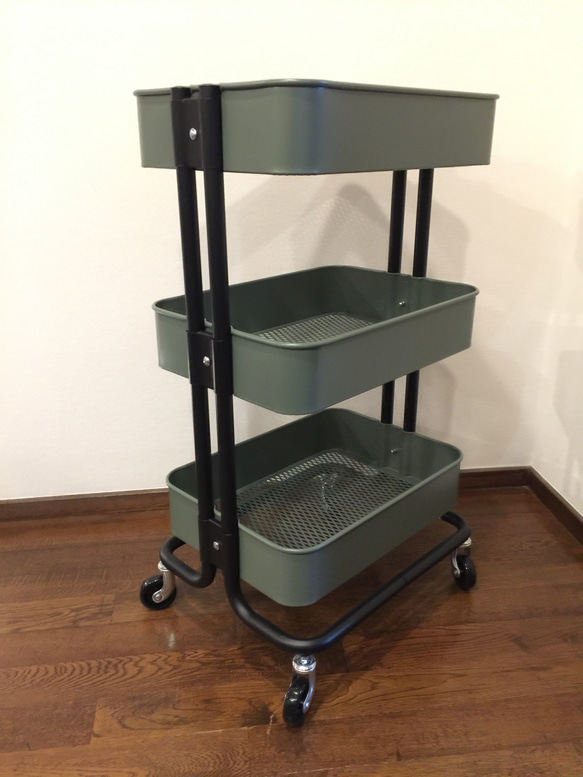 完成品 新品IKEA【RASKOG】ロースコグワゴン ミックスカラー