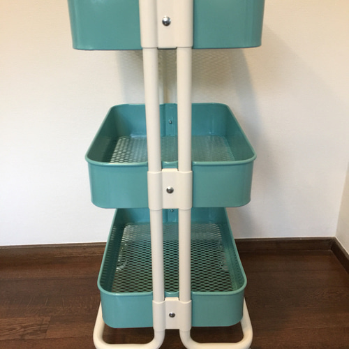 完成品 新品IKEA【RASKOG】ロースコグワゴン ミックスカラー/カゴ