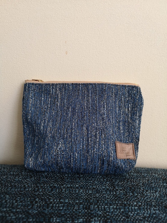 Deko Boko Pouch (青ストライプ) 1枚目の画像