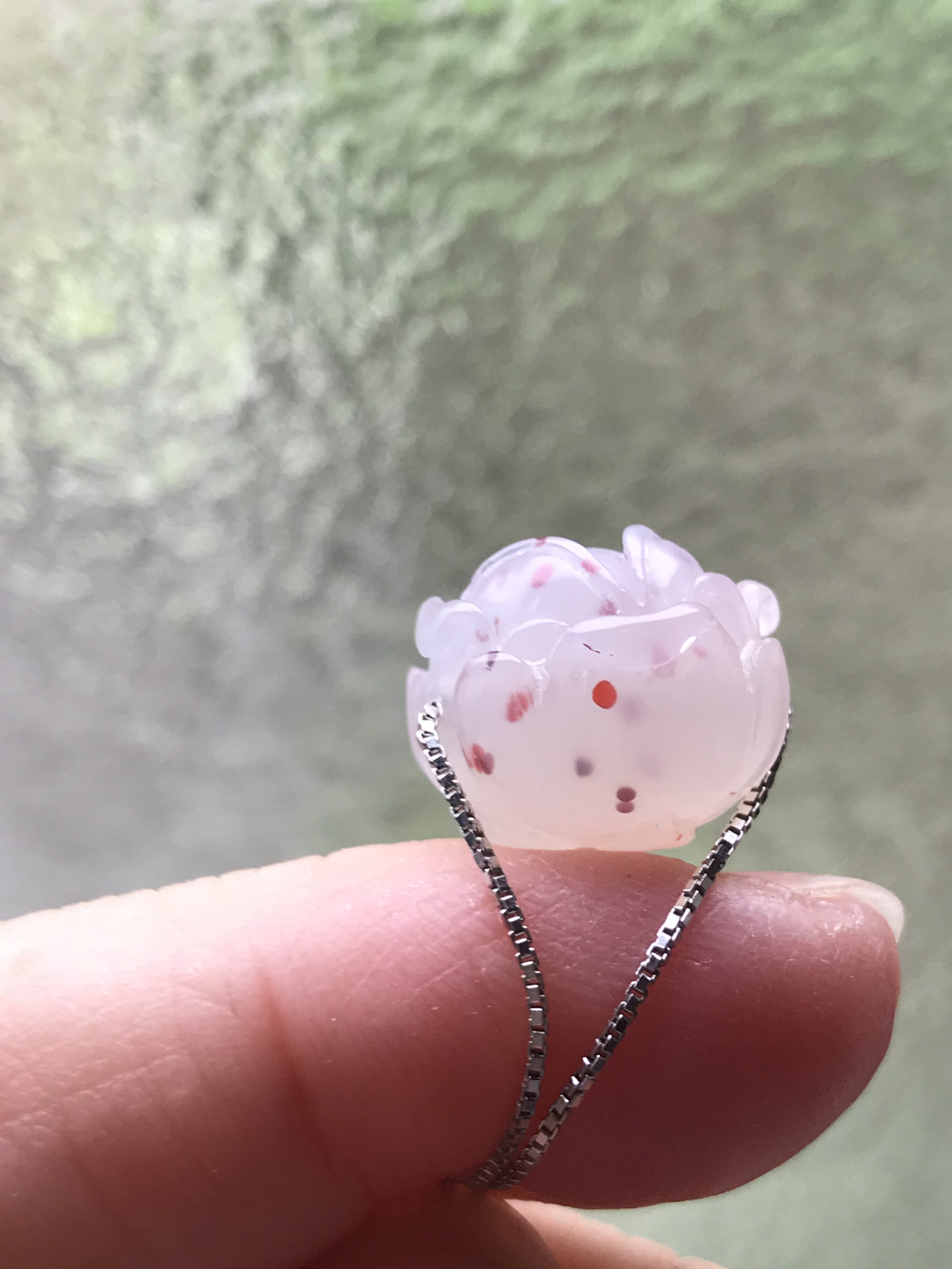 ゴビ石−392 ゴビ瑪瑙　水玉模様　花