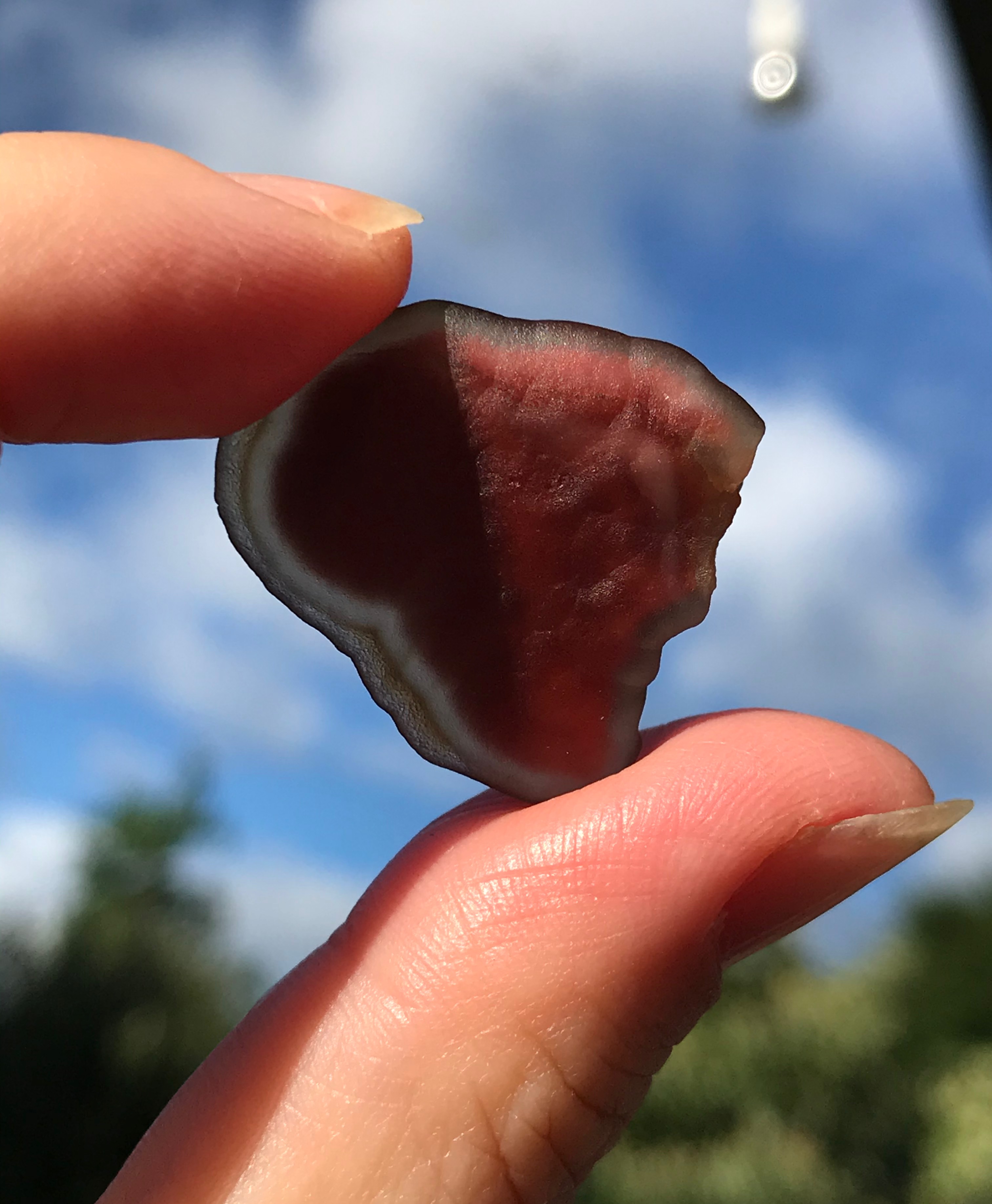 ゴビ石−694 ゴビ瑪瑙　地表　黒山瑪瑙