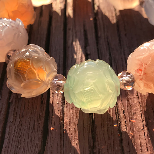 ゴビ石−58 ゴビ瑪瑙−手彫りブレスレット ブレスレット KIKI 通販  