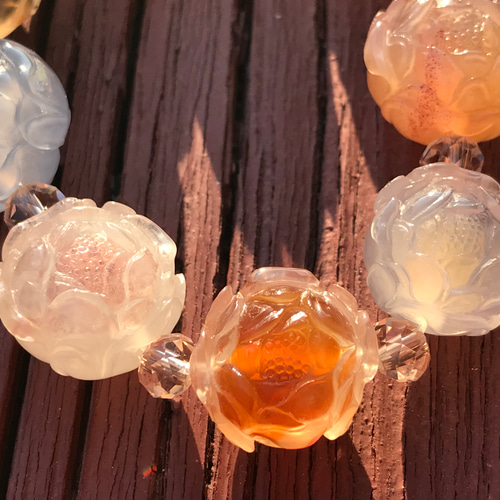 ゴビ石−58 ゴビ瑪瑙−手彫りブレスレット ブレスレット KIKI 通販  