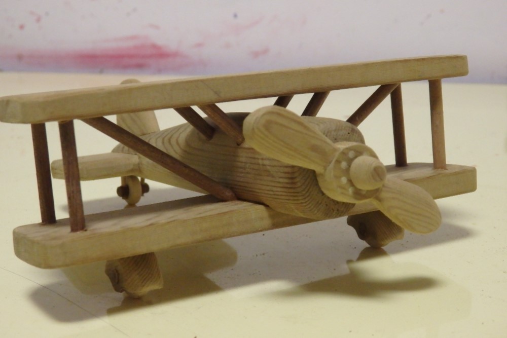 木のおもちゃ　飛行機1号