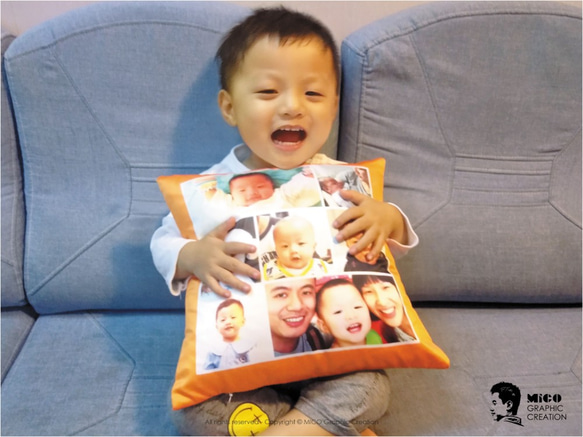 送料無料-カスタマイズされた写真枕（赤ちゃんの成長クリップ枕） 1枚目の画像