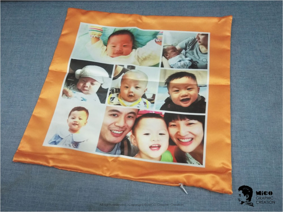 送料無料-カスタマイズされた写真枕（赤ちゃんの成長クリップ枕） 6枚目の画像