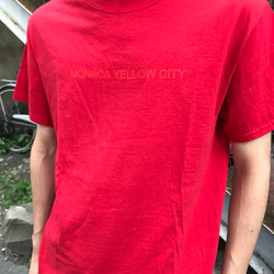 Monaca yellow city ロゴTシャツ アカ 3枚目の画像