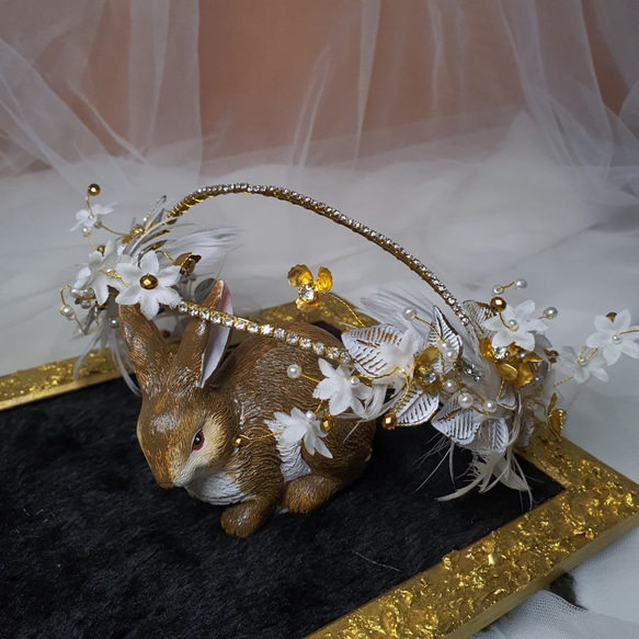EVA-獨家絕版羽毛髮箍手工新娘頭飾飾品 第5張的照片