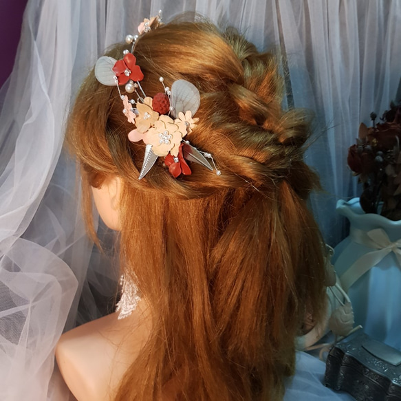手工花花環髮帶新娘頭飾飾品 第1張的照片