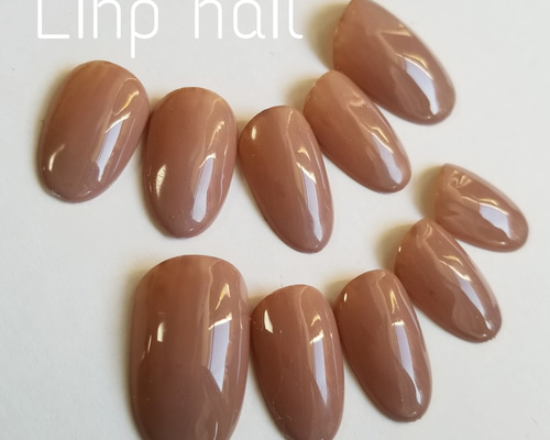 キャメル×箔 ネイルチップ キャメル×箔 ネイルチップ