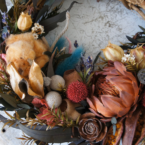 ボタニカル ハーフリース ワイルドフラワー リース An. 通販 8523351