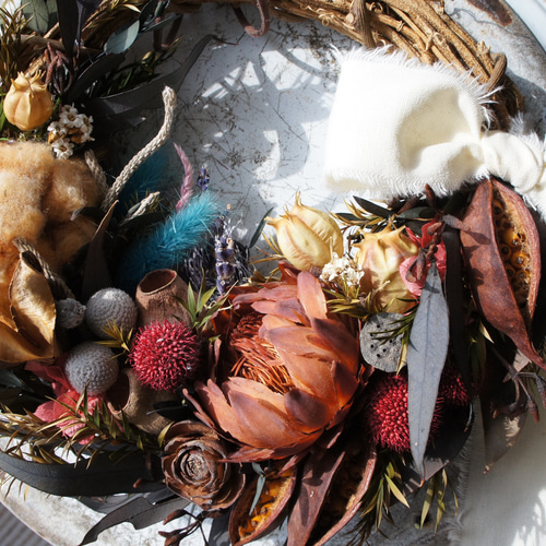 創作リース　ワイルドフラワー 980bcd421cf5d92e4ec433ef528429