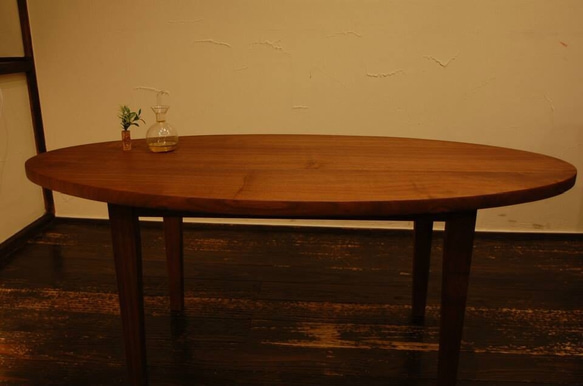 ブラックウォールナットのローテーブル 3枚目の画像