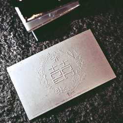 重型鋼印B-客製化浮雕/打凸/壓印/防偽婚禮喜帖貼紙名片證書適用 第10張的照片