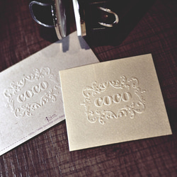 袖珍型鋼印A-客製化浮雕/打凸/壓印/防偽婚禮喜帖貼紙名片證書 第6張的照片