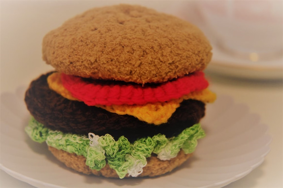 ハンバーガー（おままごと用・大と小のセット） 2枚目の画像