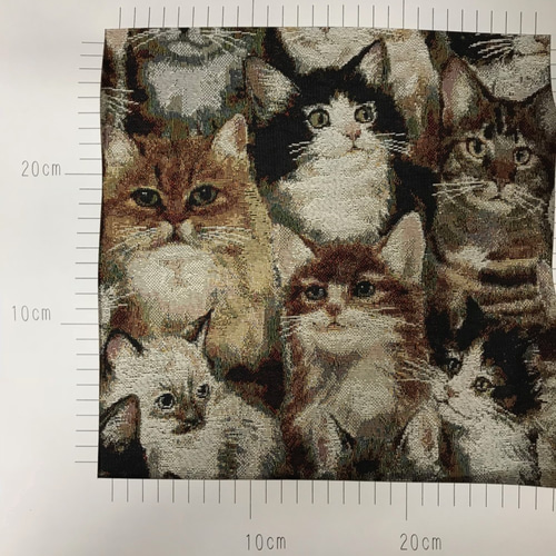 デッドストック猫柄ジャガード生地 生地 Good Fabric Mart 通販