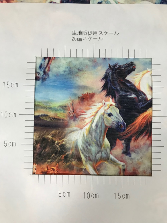 デッドストック馬柄プリント生地 7枚目の画像