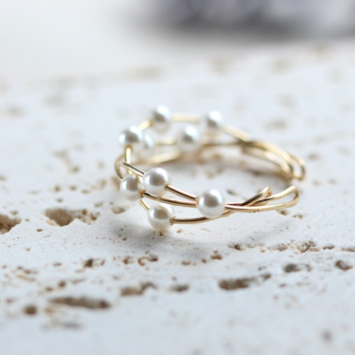 人気❤️ 再販500以上】2way リング/イヤーカフ14kgf Swarovski Pearl