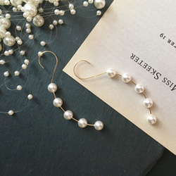 【再❤️・・・・…再販❤️】フォーマルにも❤️Swarovski Pearl Prima Pierce K14GF 2枚目の画像