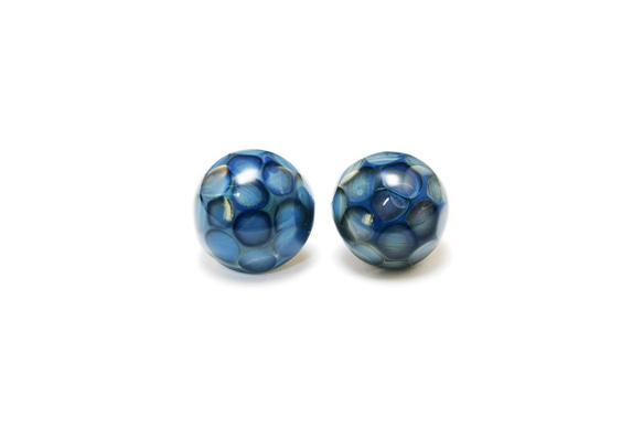 ami earrings　<blue> 2枚目の画像