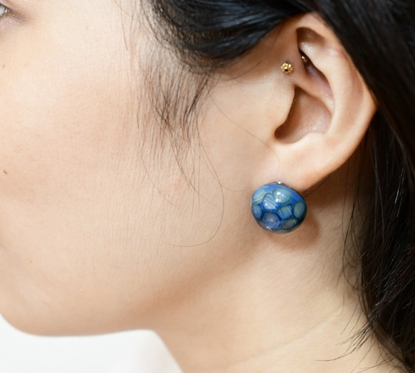 ami earrings　<blue> 4枚目の画像
