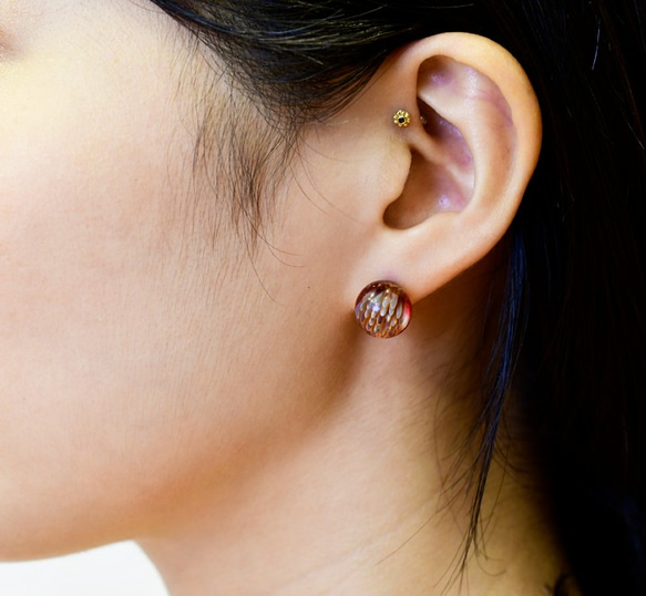 hana earrings <red> 4枚目の画像