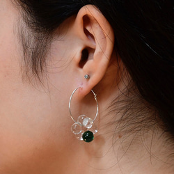 tsubu earrings  <15 ブルーグリーン> 2枚目の画像