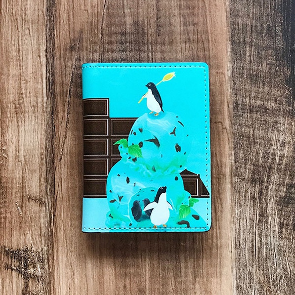 チョコミントペンギン カードケース [受注生産] 1枚目の画像