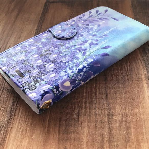 紫藤花iPhone筆記本型外殼（帶obi，無obi）[定做] 第6張的照片