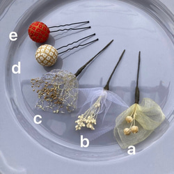 ドライフラワー  髪飾り　ヘッドパーツ  結婚式　成人式　卒業式　no.465 5枚目の画像