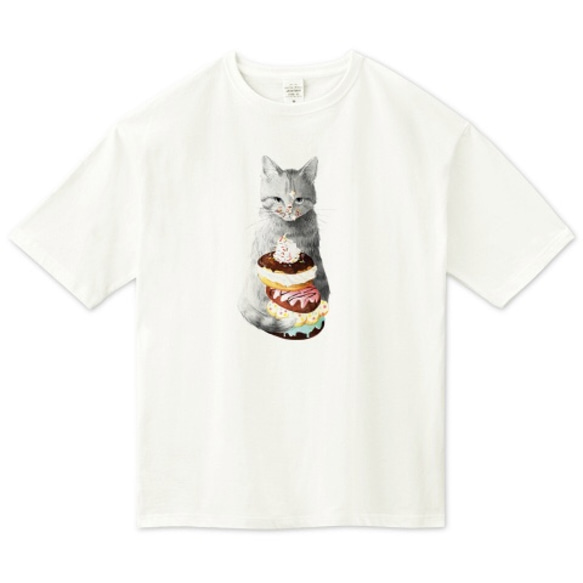 再販◎3種類◎ 茶トラ猫さんのビッグシルエットTシャツ 2枚目の画像