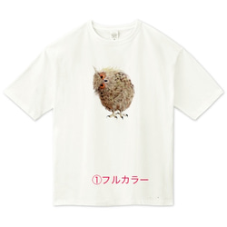 ◎２種類◎ みみずくのビッグシルエットTシャツ 3枚目の画像