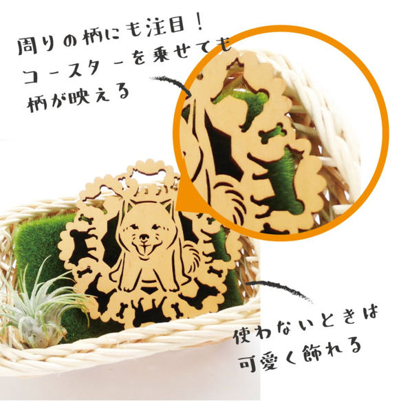 木製 コースター【 訳アリ２枚セット 】 送料無料 8枚目の画像