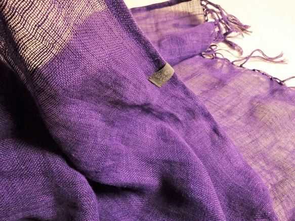 亞麻單紗失速紫 第4張的照片