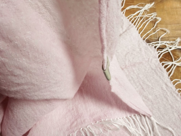 亞麻羊毛紗布攤位粉紅色 第3張的照片