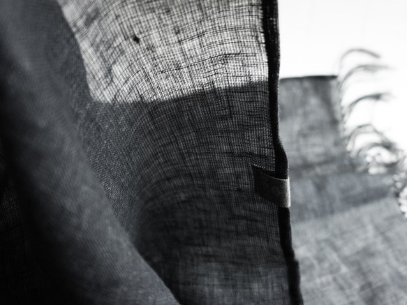 意大利亞麻單紗布攤位木炭/黑色墨水 第4張的照片